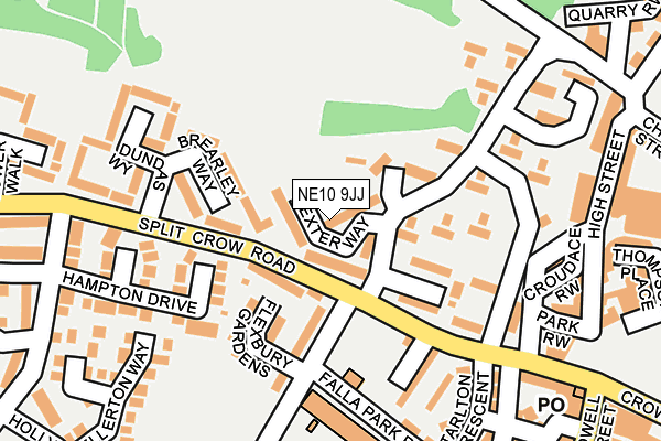 NE10 9JJ map - OS OpenMap – Local (Ordnance Survey)