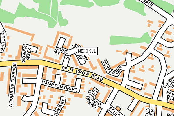 NE10 9JL map - OS OpenMap – Local (Ordnance Survey)