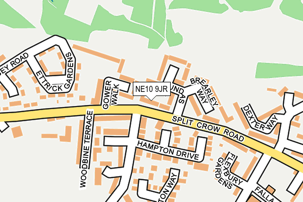 NE10 9JR map - OS OpenMap – Local (Ordnance Survey)