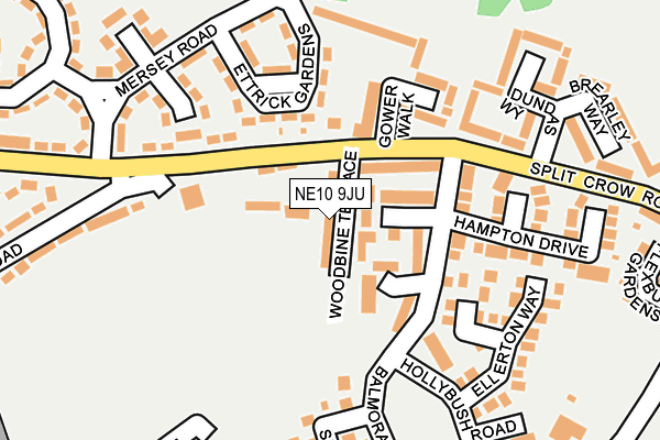 NE10 9JU map - OS OpenMap – Local (Ordnance Survey)