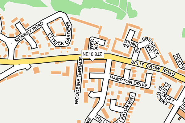 NE10 9JZ map - OS OpenMap – Local (Ordnance Survey)