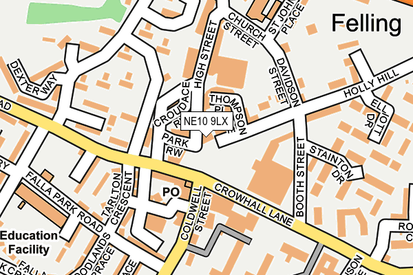 NE10 9LX map - OS OpenMap – Local (Ordnance Survey)