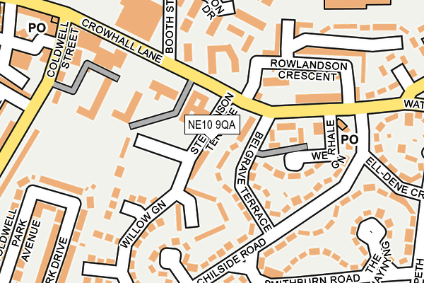 NE10 9QA map - OS OpenMap – Local (Ordnance Survey)