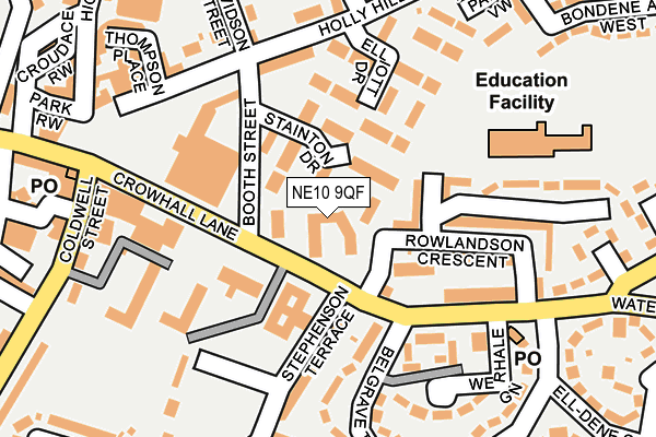 NE10 9QF map - OS OpenMap – Local (Ordnance Survey)