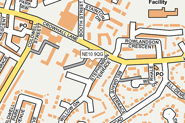 NE10 9QG map - OS OpenMap – Local (Ordnance Survey)