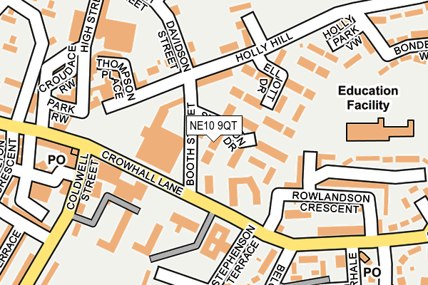 NE10 9QT map - OS OpenMap – Local (Ordnance Survey)