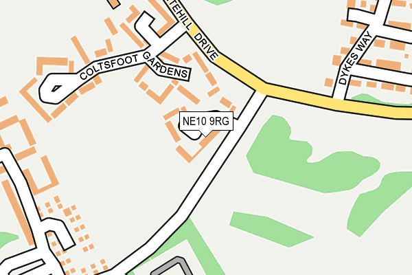 NE10 9RG map - OS OpenMap – Local (Ordnance Survey)