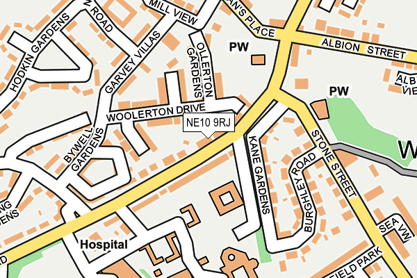 NE10 9RJ map - OS OpenMap – Local (Ordnance Survey)