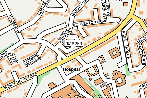 NE10 9RN map - OS OpenMap – Local (Ordnance Survey)