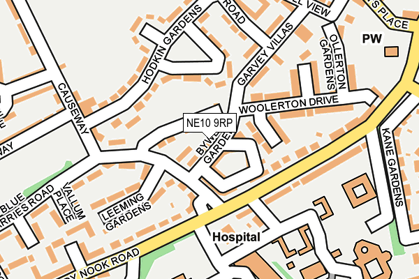 NE10 9RP map - OS OpenMap – Local (Ordnance Survey)