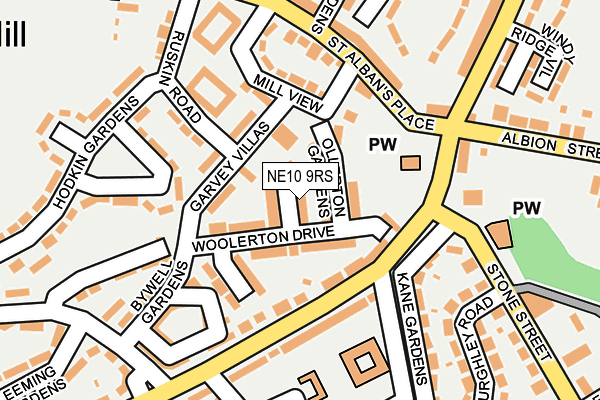 NE10 9RS map - OS OpenMap – Local (Ordnance Survey)