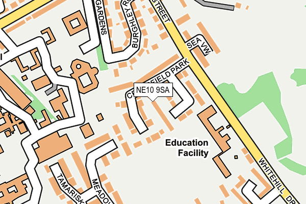 NE10 9SA map - OS OpenMap – Local (Ordnance Survey)