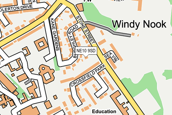 NE10 9SD map - OS OpenMap – Local (Ordnance Survey)