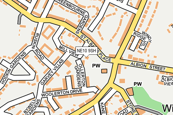 NE10 9SH map - OS OpenMap – Local (Ordnance Survey)