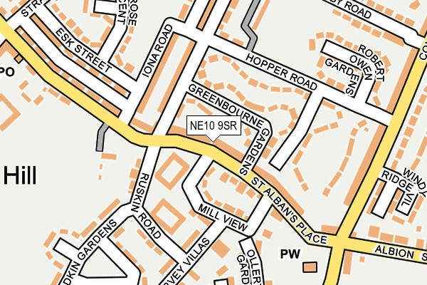 NE10 9SR map - OS OpenMap – Local (Ordnance Survey)