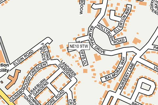 NE10 9TW map - OS OpenMap – Local (Ordnance Survey)