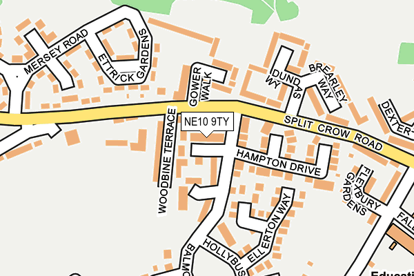 NE10 9TY map - OS OpenMap – Local (Ordnance Survey)