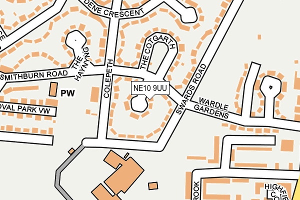 NE10 9UU map - OS OpenMap – Local (Ordnance Survey)