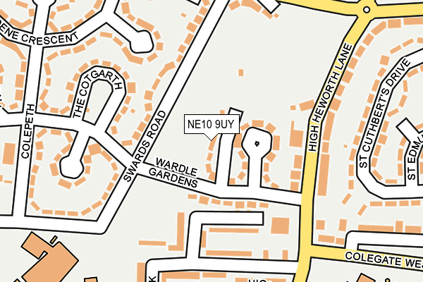 NE10 9UY map - OS OpenMap – Local (Ordnance Survey)