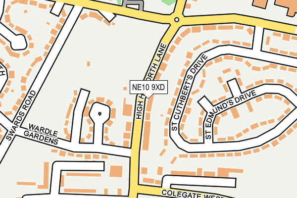 NE10 9XD map - OS OpenMap – Local (Ordnance Survey)