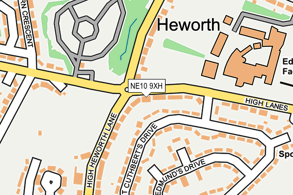 NE10 9XH map - OS OpenMap – Local (Ordnance Survey)