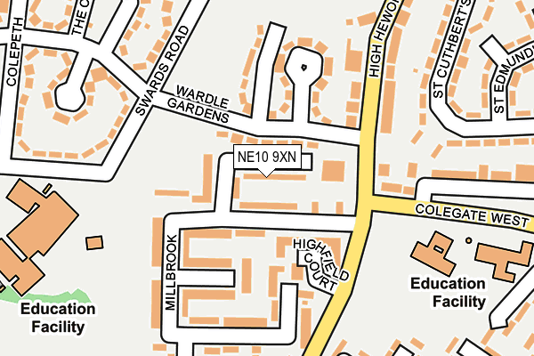 NE10 9XN map - OS OpenMap – Local (Ordnance Survey)