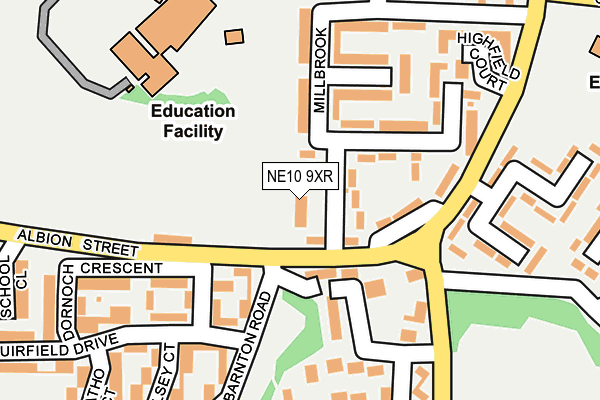 NE10 9XR map - OS OpenMap – Local (Ordnance Survey)