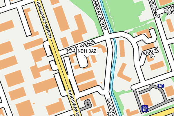 NE11 0AZ map - OS OpenMap – Local (Ordnance Survey)