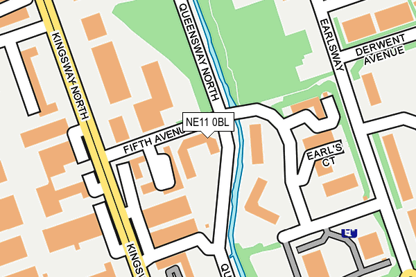 NE11 0BL map - OS OpenMap – Local (Ordnance Survey)