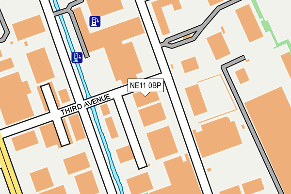 NE11 0BP map - OS OpenMap – Local (Ordnance Survey)