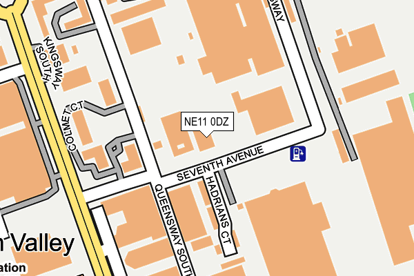NE11 0DZ map - OS OpenMap – Local (Ordnance Survey)