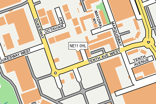 NE11 0HL map - OS OpenMap – Local (Ordnance Survey)