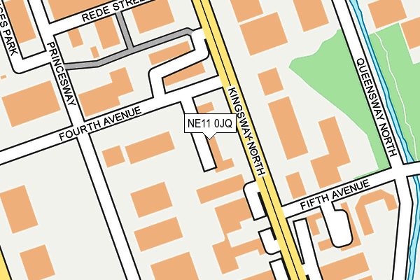 NE11 0JQ map - OS OpenMap – Local (Ordnance Survey)