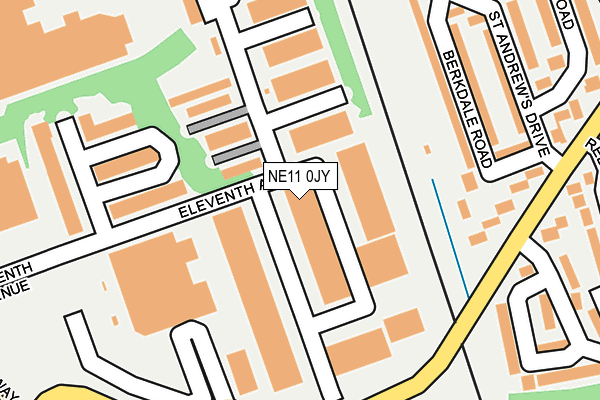 NE11 0JY map - OS OpenMap – Local (Ordnance Survey)