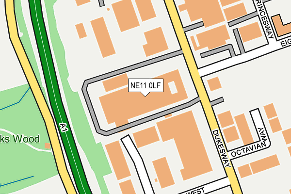 NE11 0LF map - OS OpenMap – Local (Ordnance Survey)