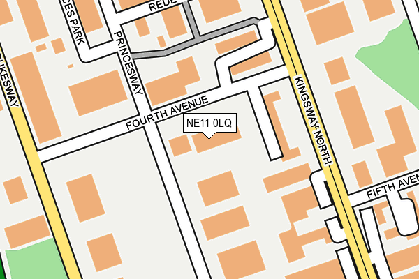 NE11 0LQ map - OS OpenMap – Local (Ordnance Survey)