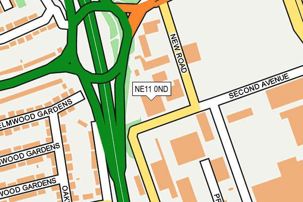 NE11 0ND map - OS OpenMap – Local (Ordnance Survey)