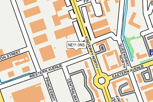 NE11 0NS map - OS OpenMap – Local (Ordnance Survey)