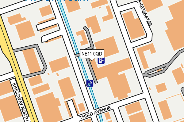 NE11 0QD map - OS OpenMap – Local (Ordnance Survey)