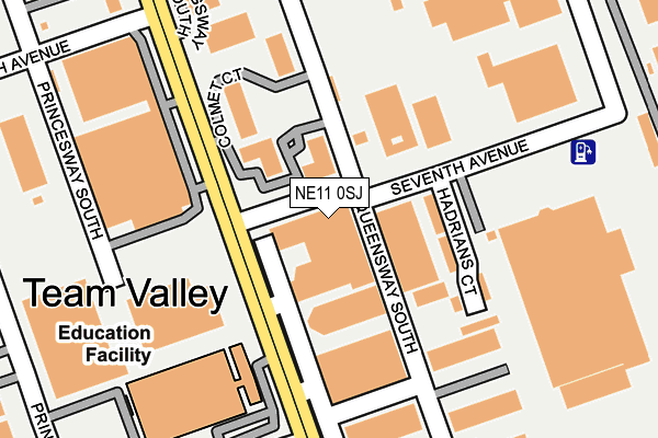 NE11 0SJ map - OS OpenMap – Local (Ordnance Survey)