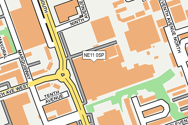 NE11 0SP map - OS OpenMap – Local (Ordnance Survey)