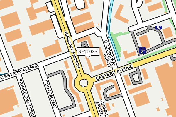 NE11 0SR map - OS OpenMap – Local (Ordnance Survey)