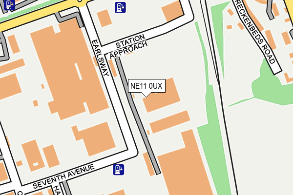 NE11 0UX map - OS OpenMap – Local (Ordnance Survey)