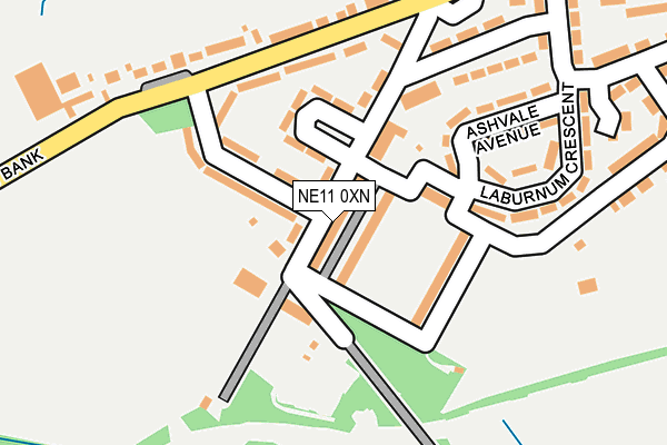 NE11 0XN map - OS OpenMap – Local (Ordnance Survey)