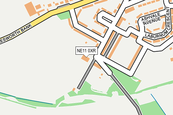 NE11 0XR map - OS OpenMap – Local (Ordnance Survey)