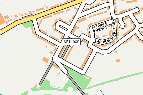 NE11 0XS map - OS OpenMap – Local (Ordnance Survey)