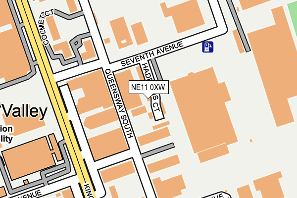 NE11 0XW map - OS OpenMap – Local (Ordnance Survey)