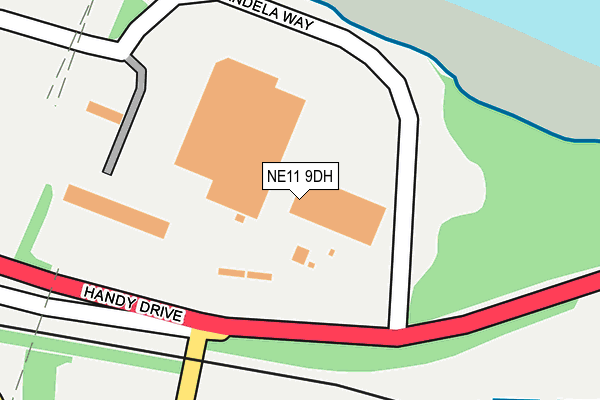 NE11 9DH map - OS OpenMap – Local (Ordnance Survey)