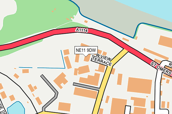 NE11 9DW map - OS OpenMap – Local (Ordnance Survey)