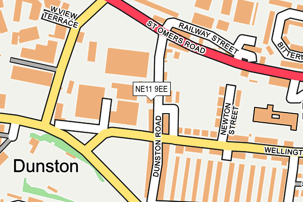 NE11 9EE map - OS OpenMap – Local (Ordnance Survey)